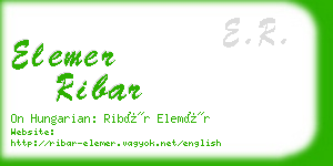 elemer ribar business card